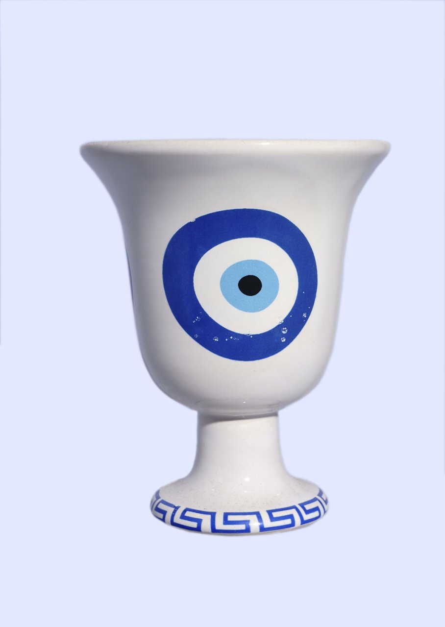 Pythagoras porcelain cup with Evil Eye